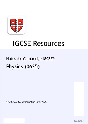 Caie Igcse Physics 0625 Alternative To Practical V1 Znotes Caie Igcse Physics 0625 Alternative To Practical V1 Znotes