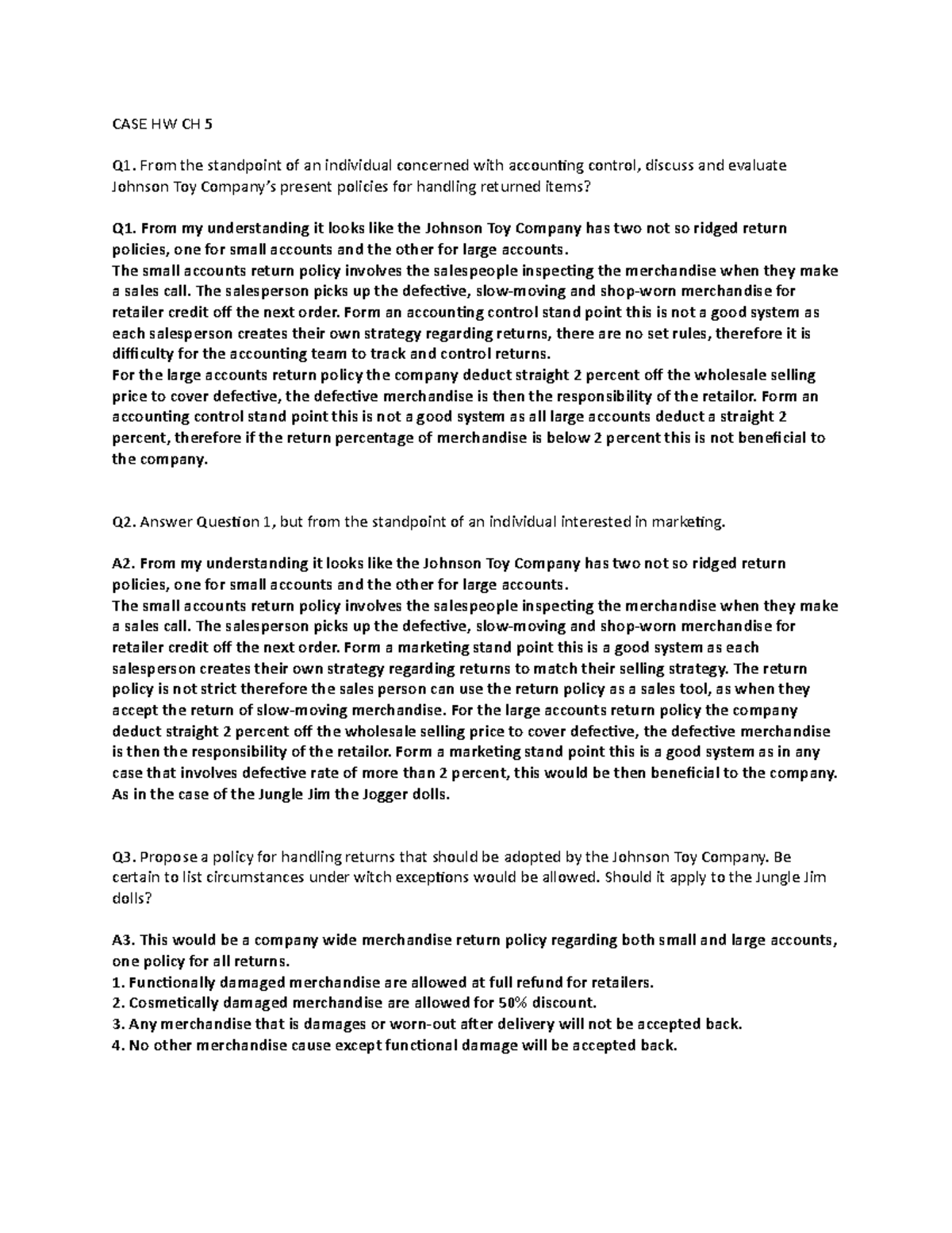 Johnson toy company case study answers 07 image