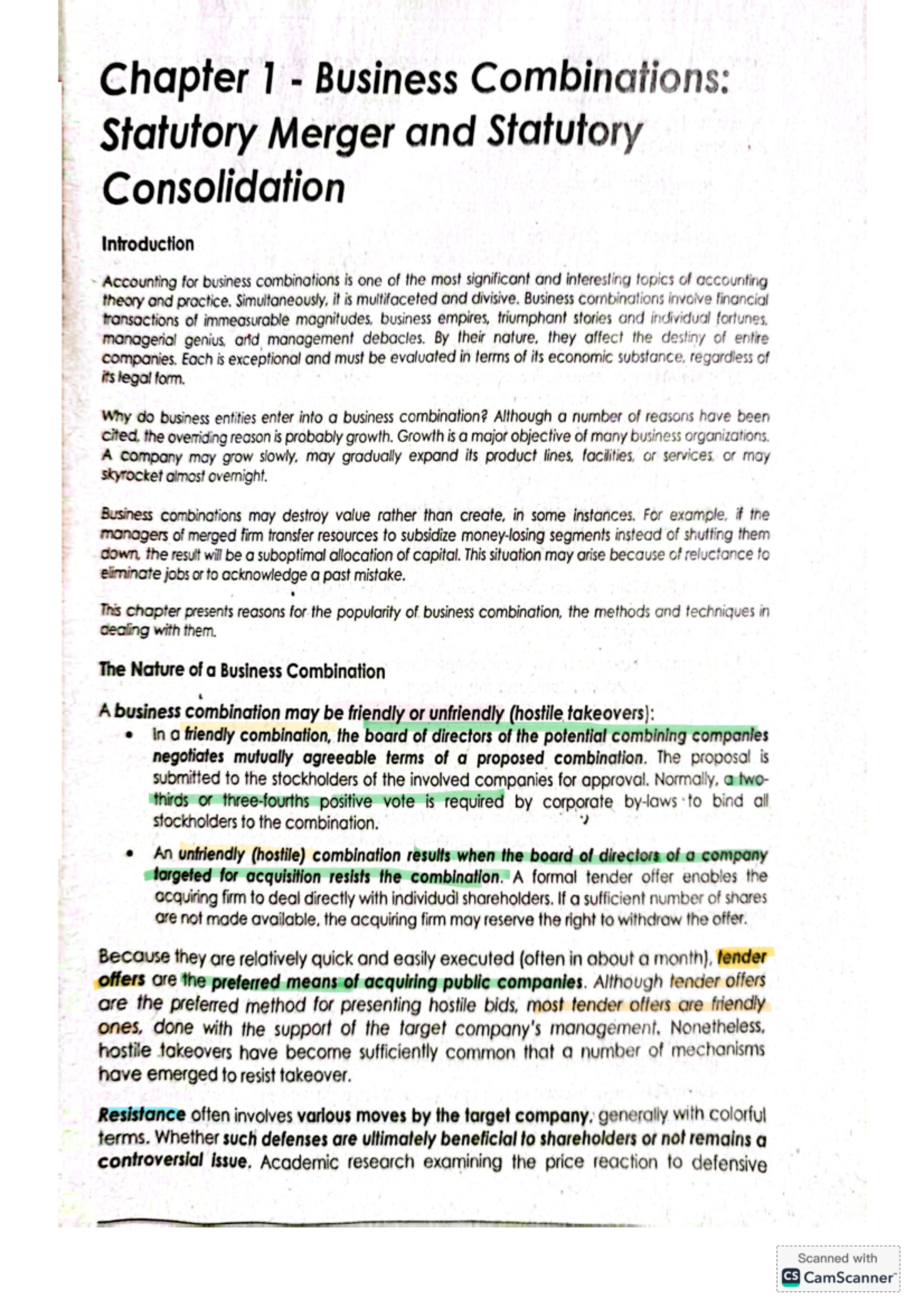 Business Combination - None - Chapter 1 Business Combinations ...