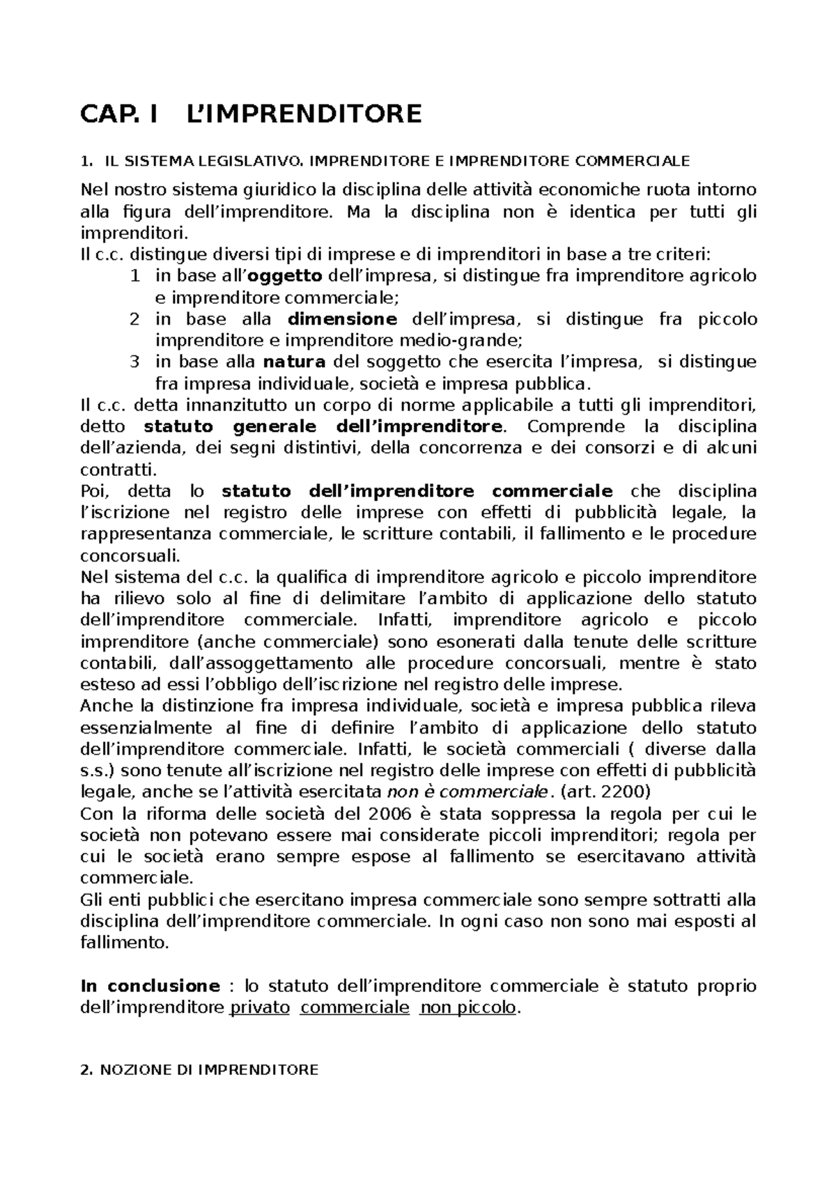 Riassunto Libro "Diritto Commerciale", Di Gianfranco Campobasso, Volume ...