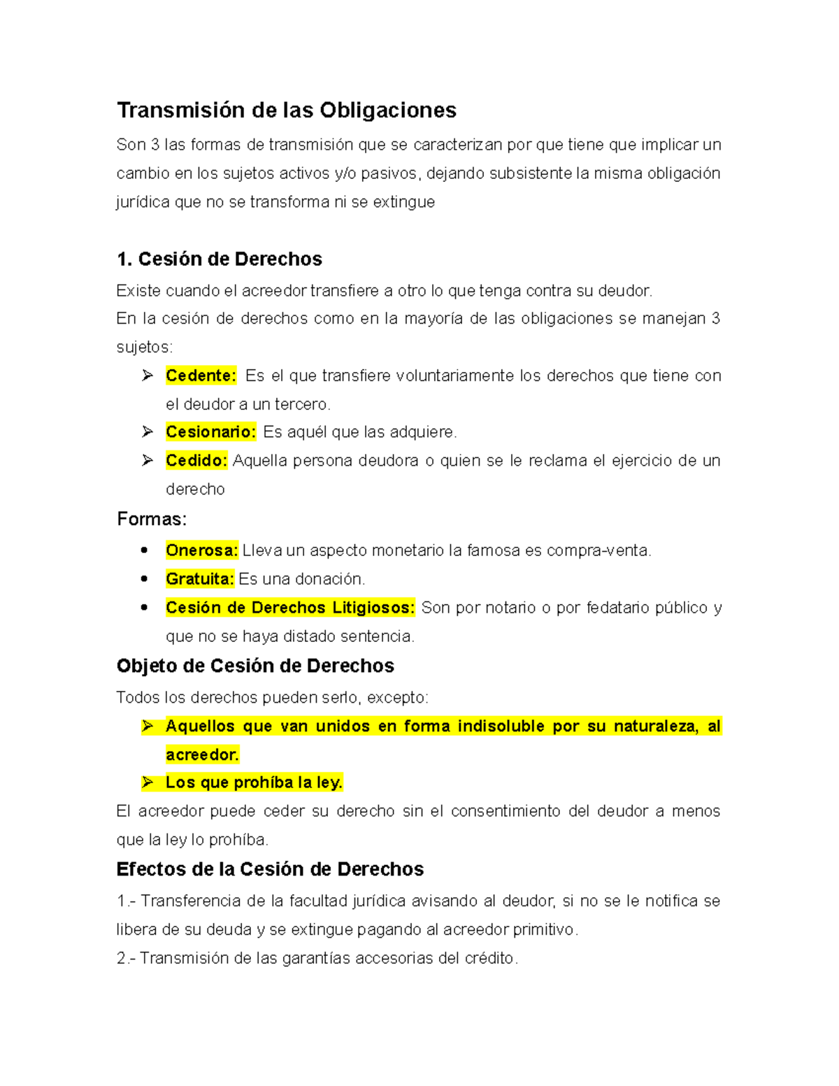 Formas De Transmitir Las Obligaciones - Transmisión De Las Obligaciones ...