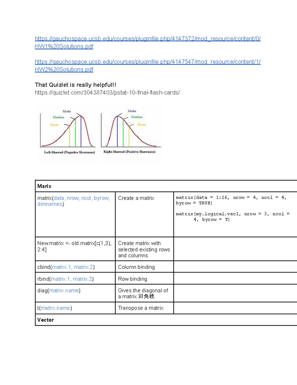 Pstat 10 General notes gauchospace.ucsb/courses/pluginfile.php