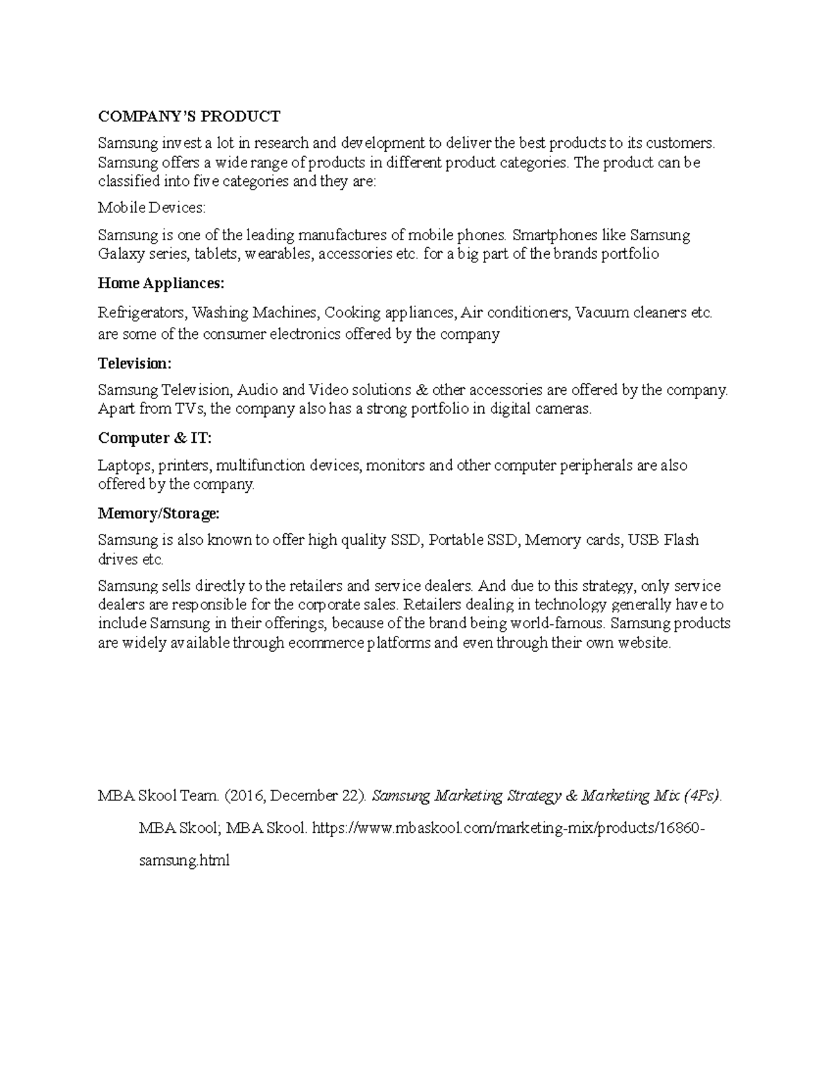 Company S Product COMPANY S PRODUCT Samsung Invest A Lot In
