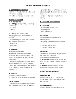 ELS- Midterm- Notes - EARTH AND LIFE SCIENCE MINERALS building blocks ...