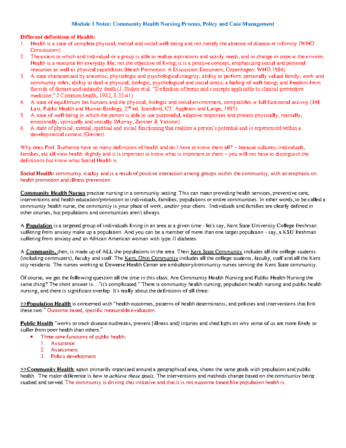 Module 1 notes - Taryn Burhanna, Tamara Fox, Jennifer Metheney, and ...