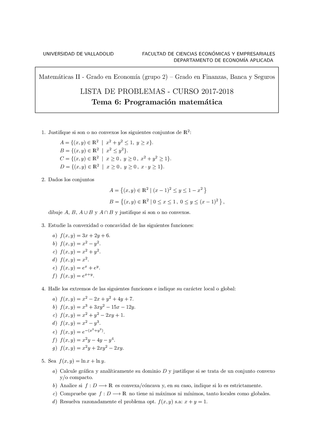 Problemas Tema 6 Programacion Matematica Studocu