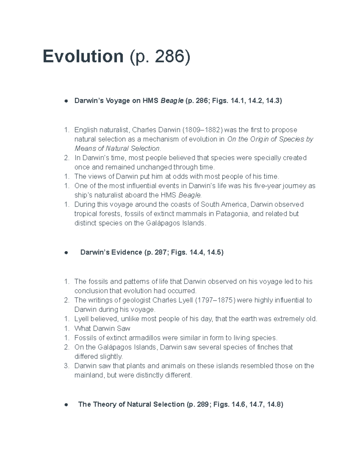 Bio Chp 14 - Intro To Biology College Class Lecture Chapter Notes ...