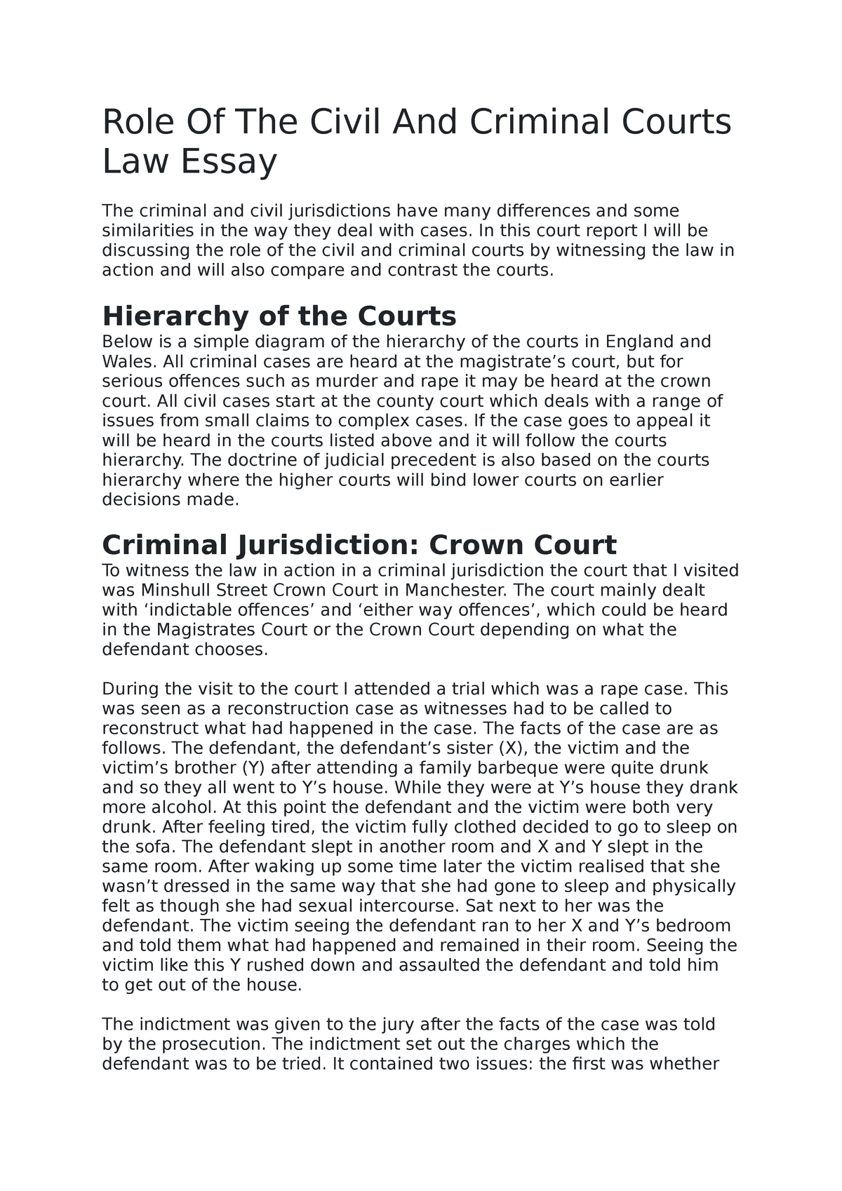 criminal law essay
