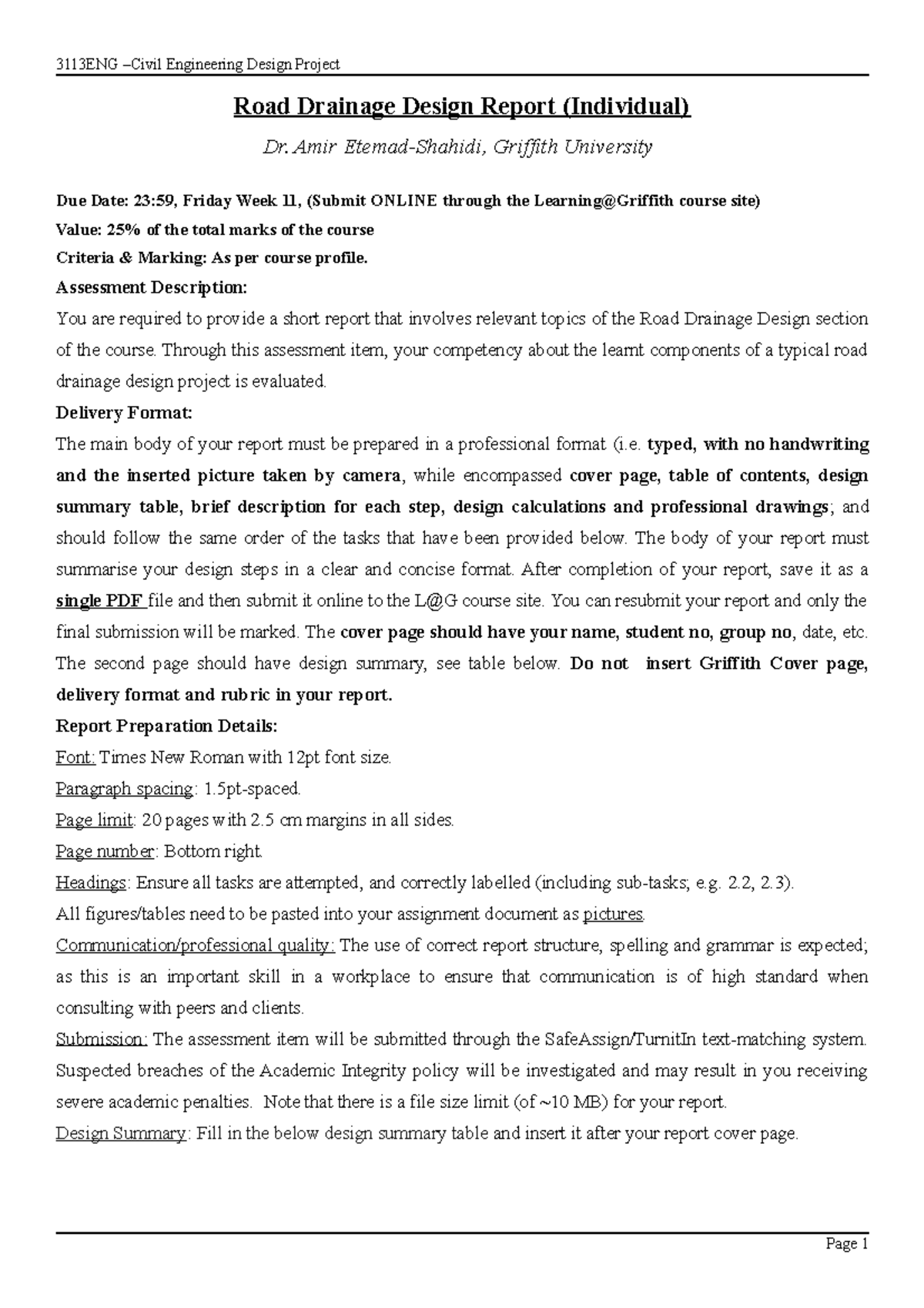 3113eng-2019-road-drainage-report-8-road-drainage-design-report