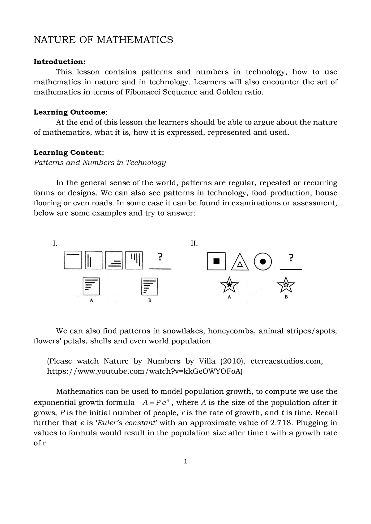 the nature of mathematics essay