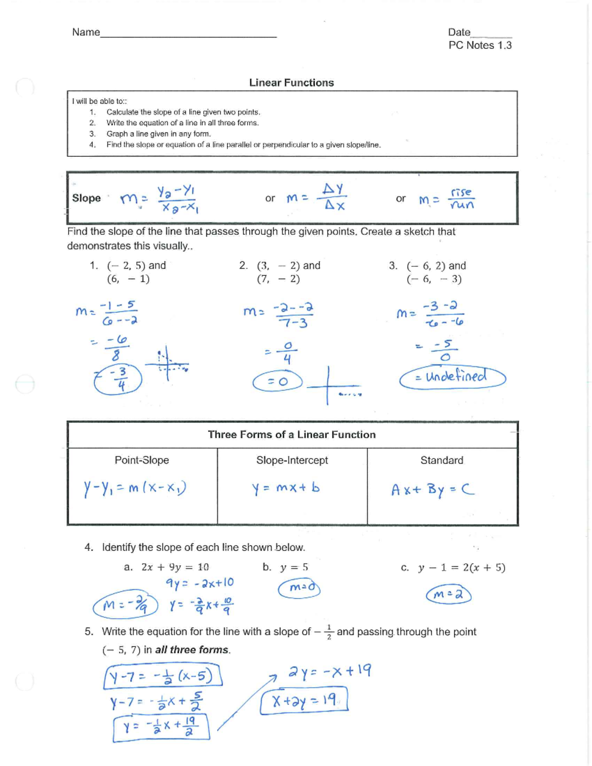 PC+ Notes+1.3 key - MTH 263 - Studocu