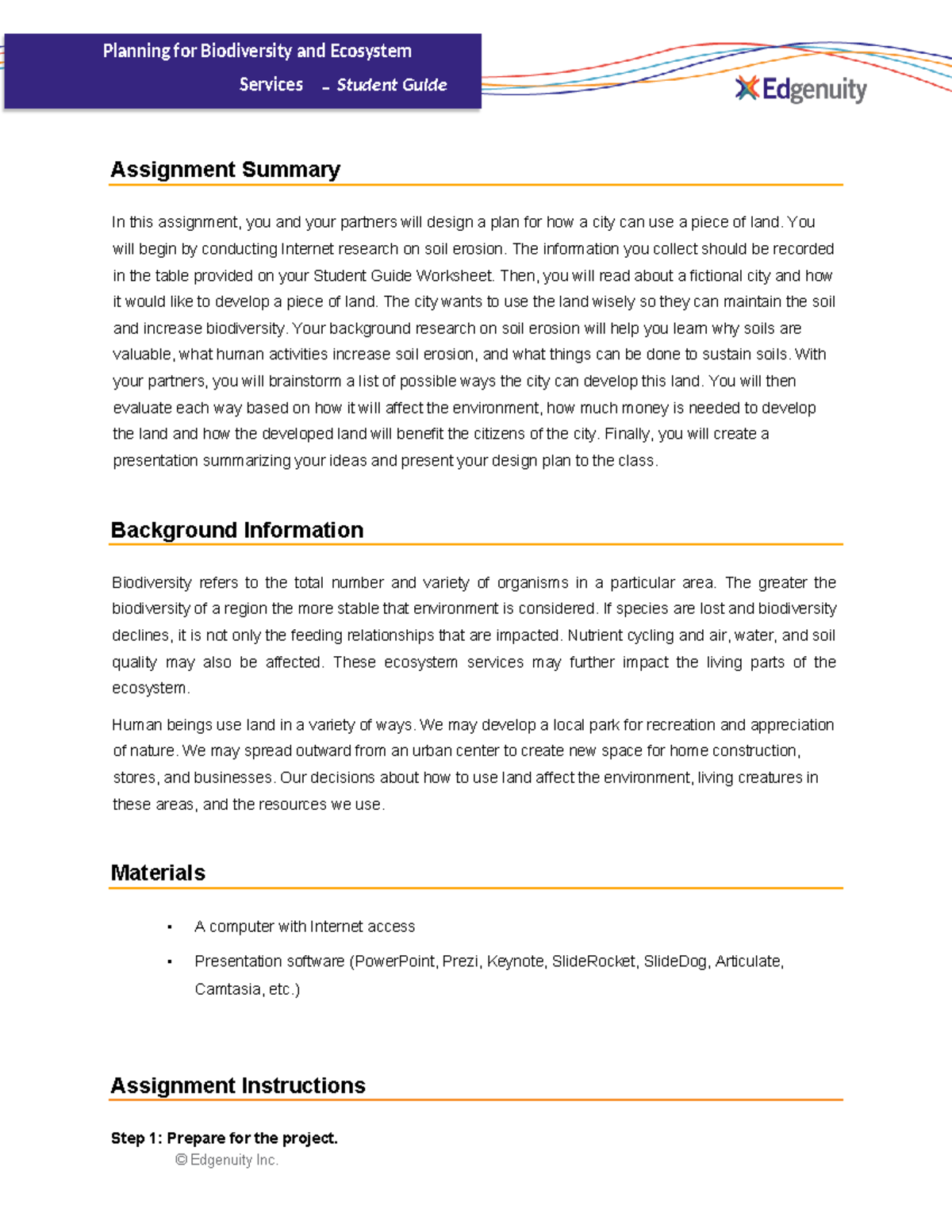 Biodiversity Project - Work - Assignment Summary In this assignment ...