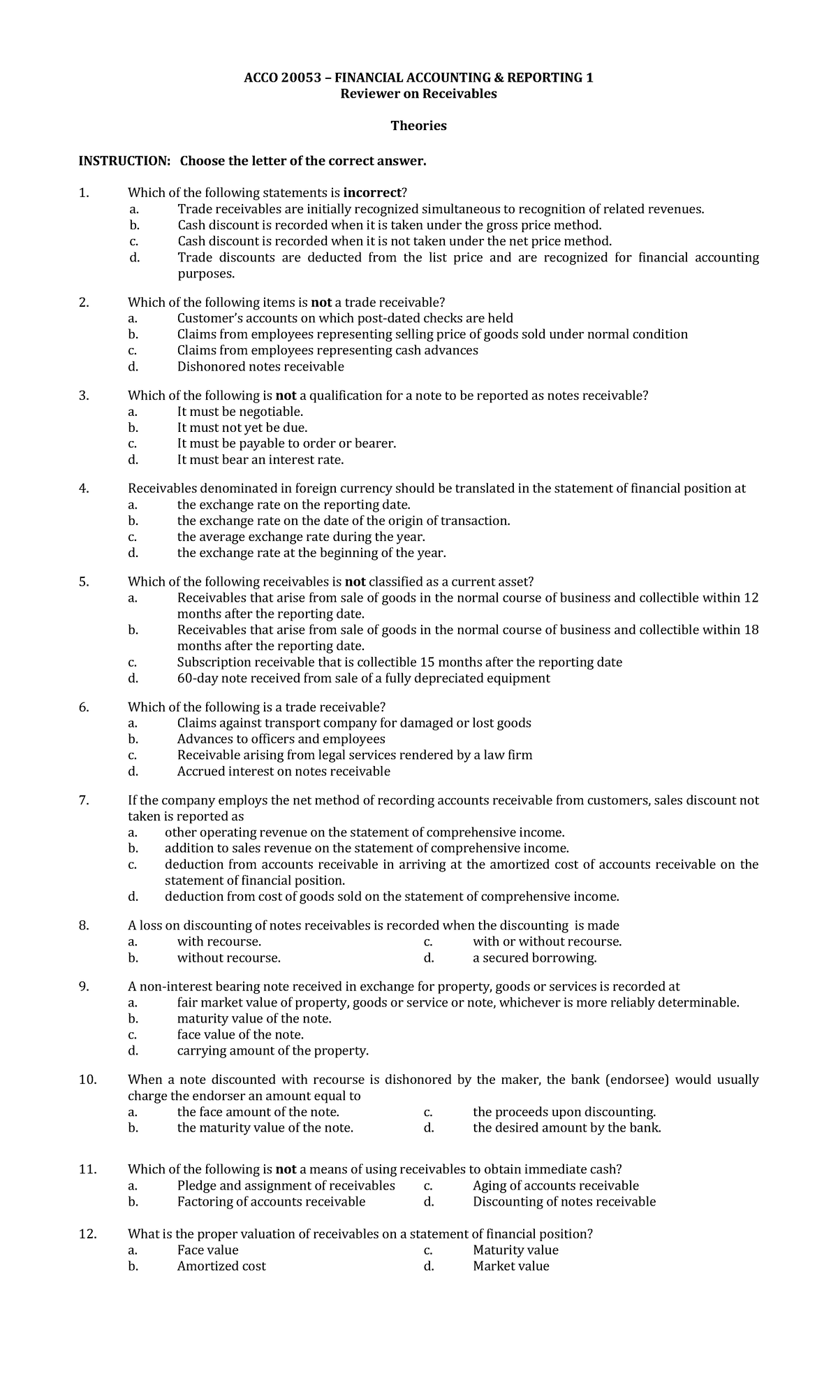 Reviewer-receivables compress - ACCO 20053 – FINANCIAL ACCOUNTING ...