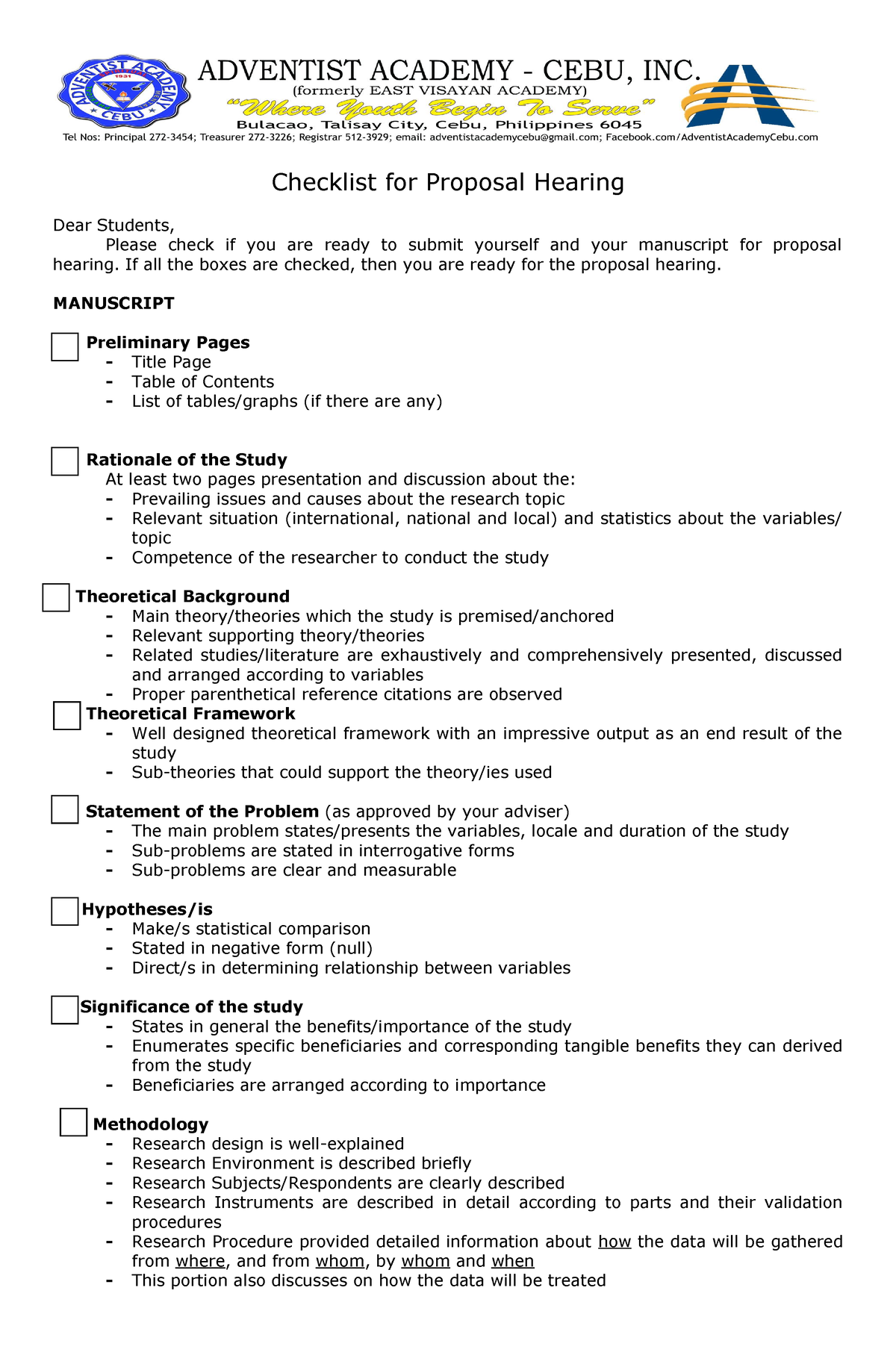 proposal hearing presentation