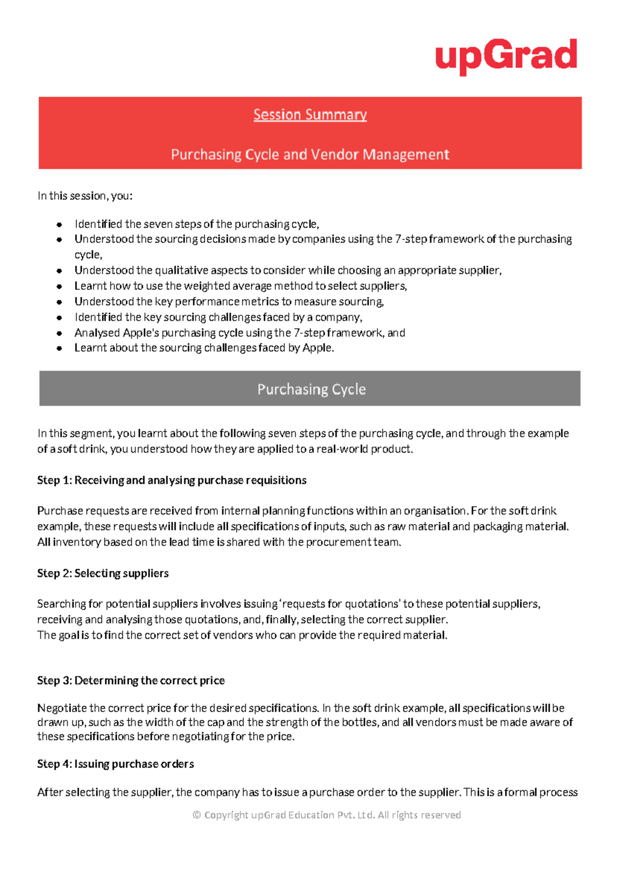9 - Summary Advance General Management course - In this session, you ...