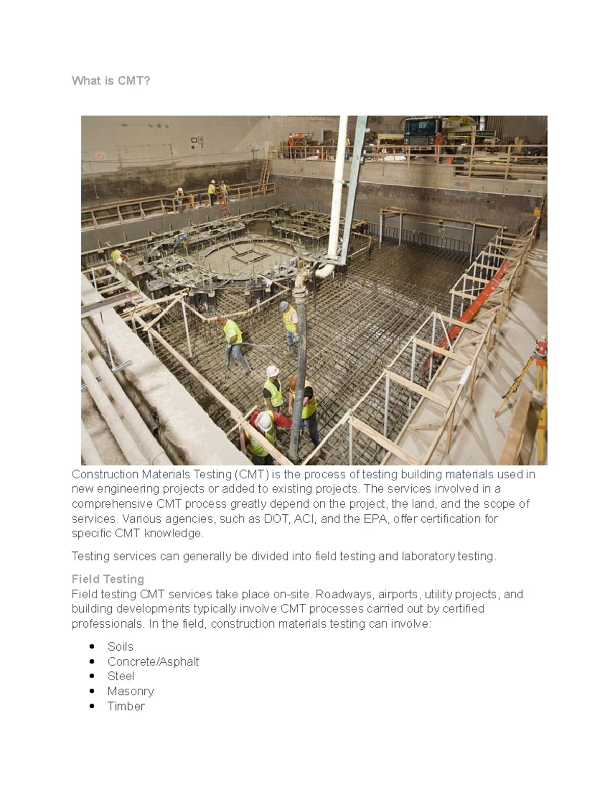 CMT During a field test, building components, moisture, air content