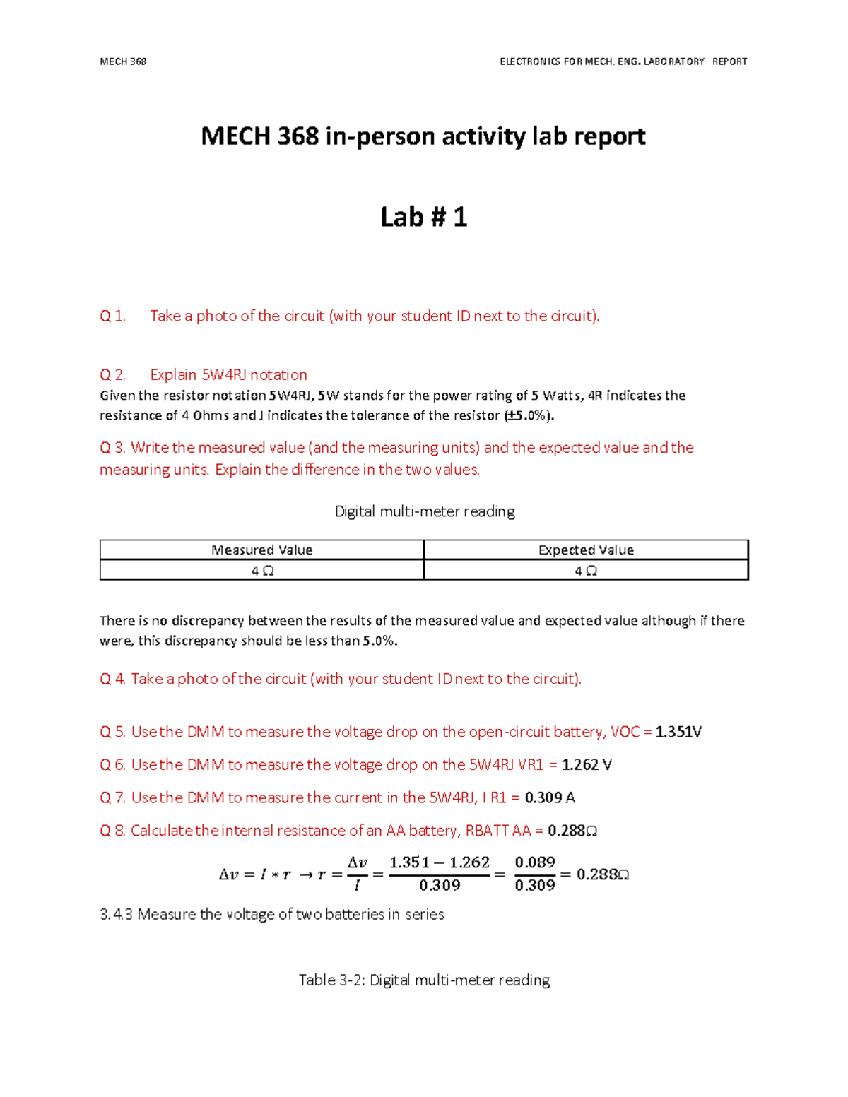 Mech 368 lab 1 - lab 1 mech 368 - MECH 368 in-person activity lab ...
