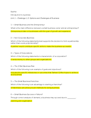 Introduction To Business Unit 2 – Challenge 2.2 Market Strategies And ...