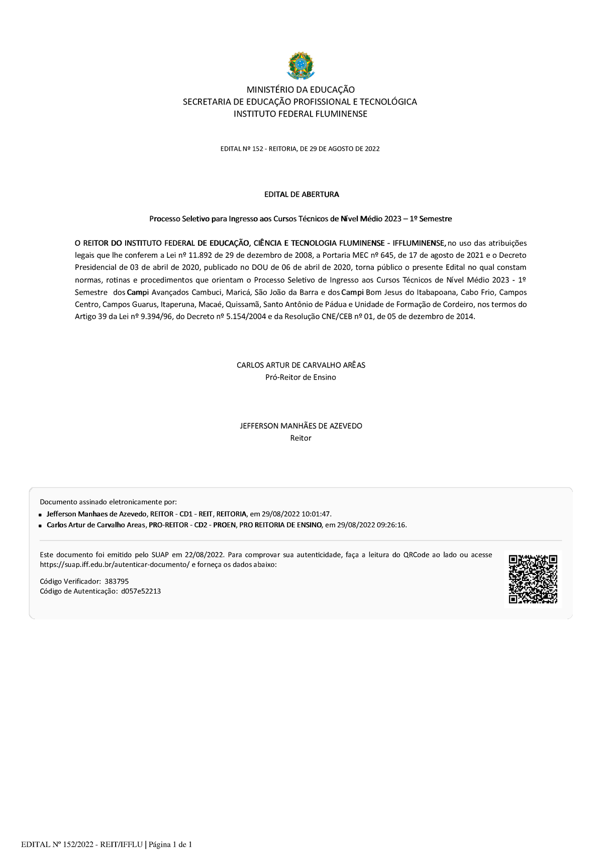 2-Edital Prolif 2022 IFTM - SECRETARIA DE EDUCAÇÃO PROFISSIONAL E  TECNOLÓGICA INSTITUTO FEDERAL DE - Studocu
