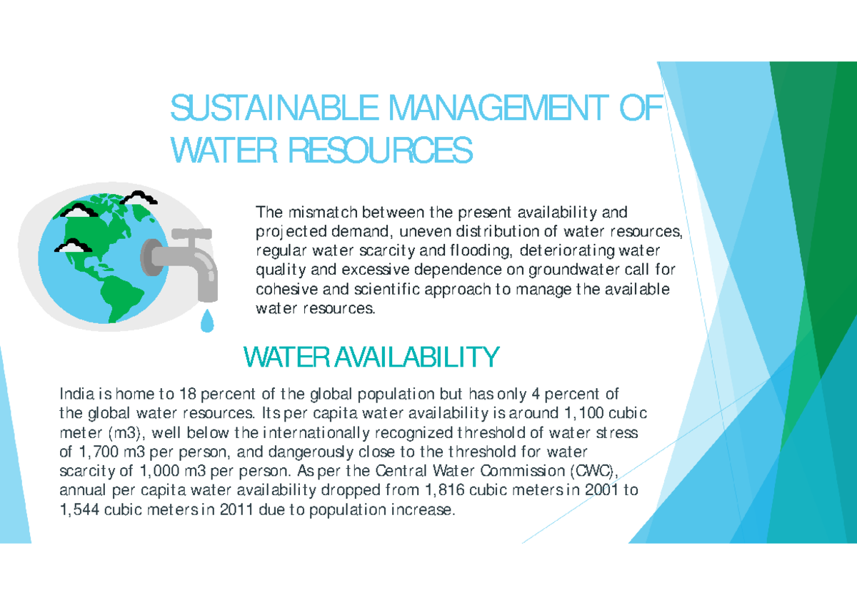 Sustainability pages 1 16 2 - SUSTAINABLE MANAGEMENT OF WATER RESOURCES ...