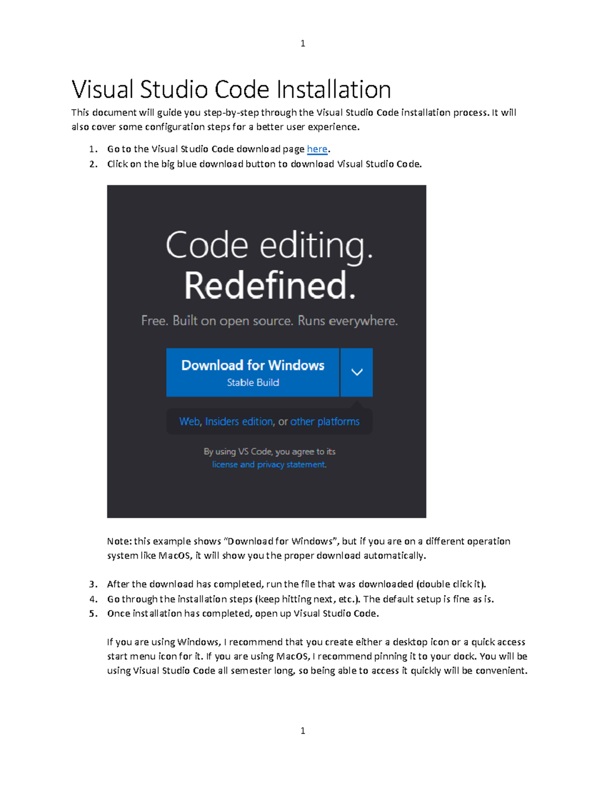 Visual Studio Code Installation - It Will Also Cover Some Configuration ...