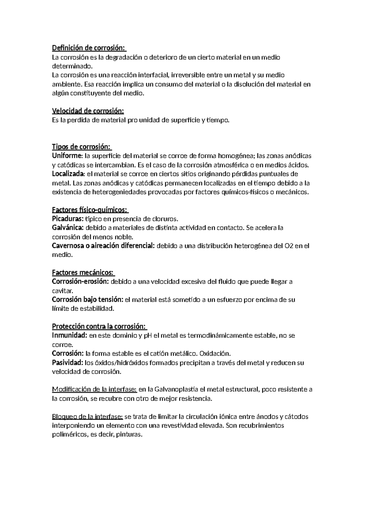 Tema 9 corrosión y tratamiento de superficies - Definición de corrosión ...