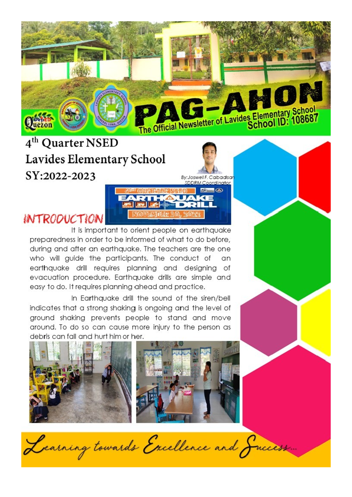 Earthquake drill - ELEMENTARY OF SECURITY seen DepED uezon LUNA The ...