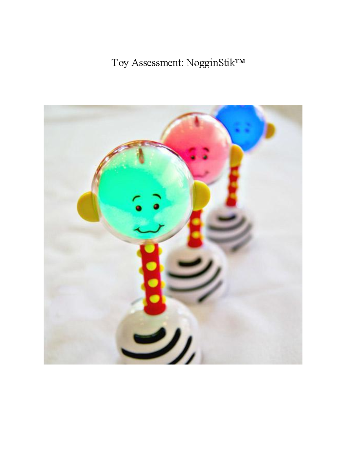 Sample Toy Paper - toy paper assignment - Toy Assessment: Smart Noggin ...