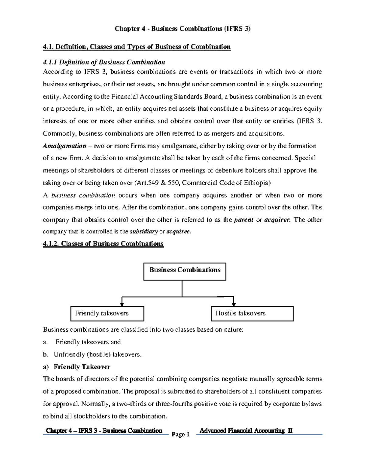 Chapter 4- IFRS 3 - Business Combination - Chapter 4 – IFRS 3 ...