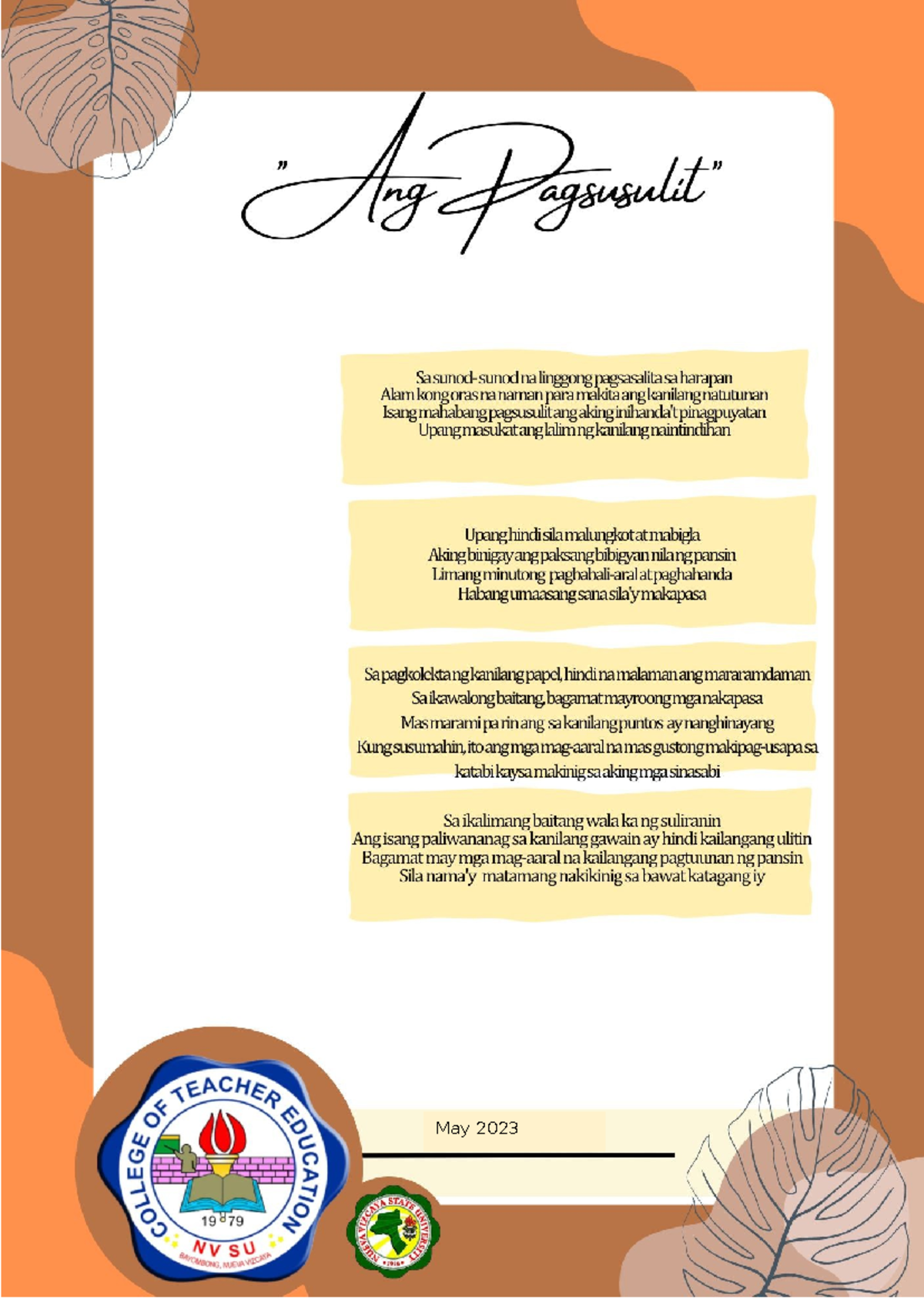 Gunam-gunam - Secondary Education - May June - Studocu