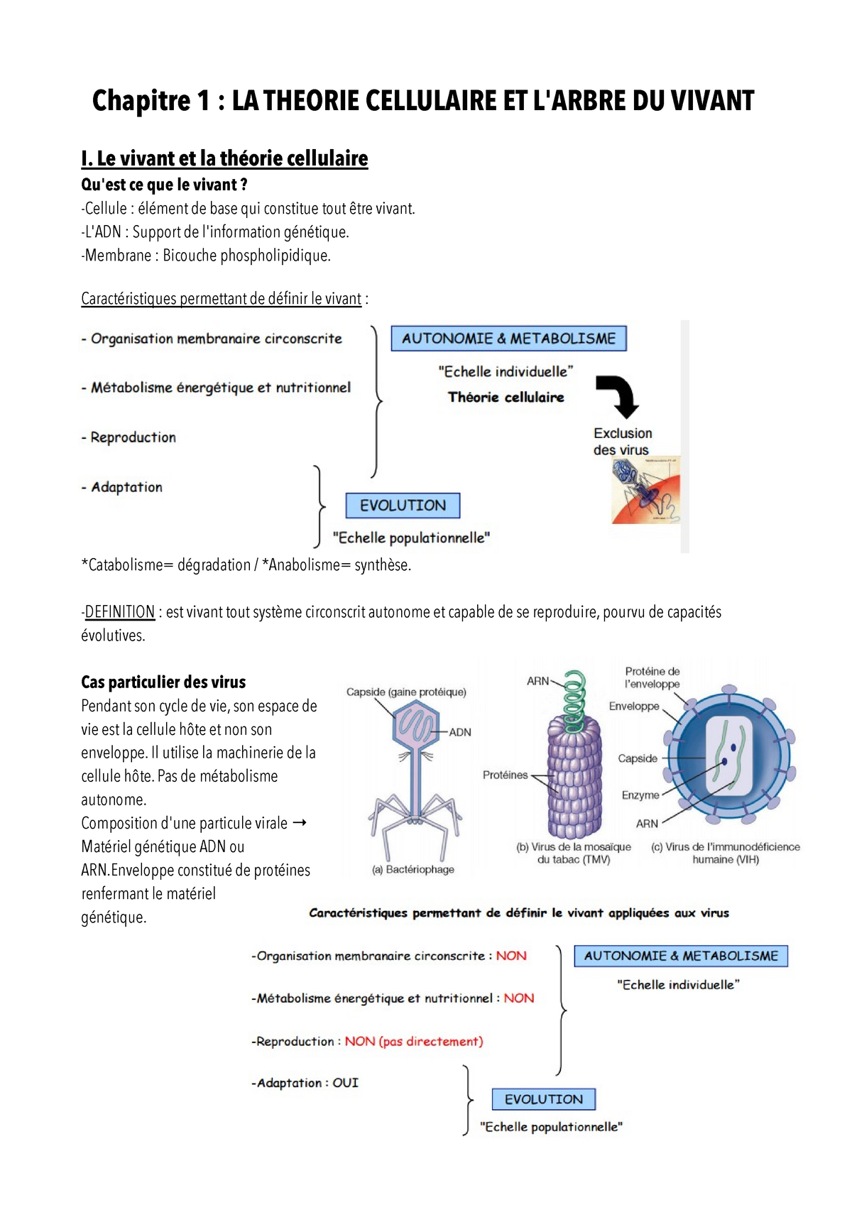 La Th Orie Cellulaire Et L Arbre Du Vivant Chapitre La Theorie Cellulaire Et L Arbre Du