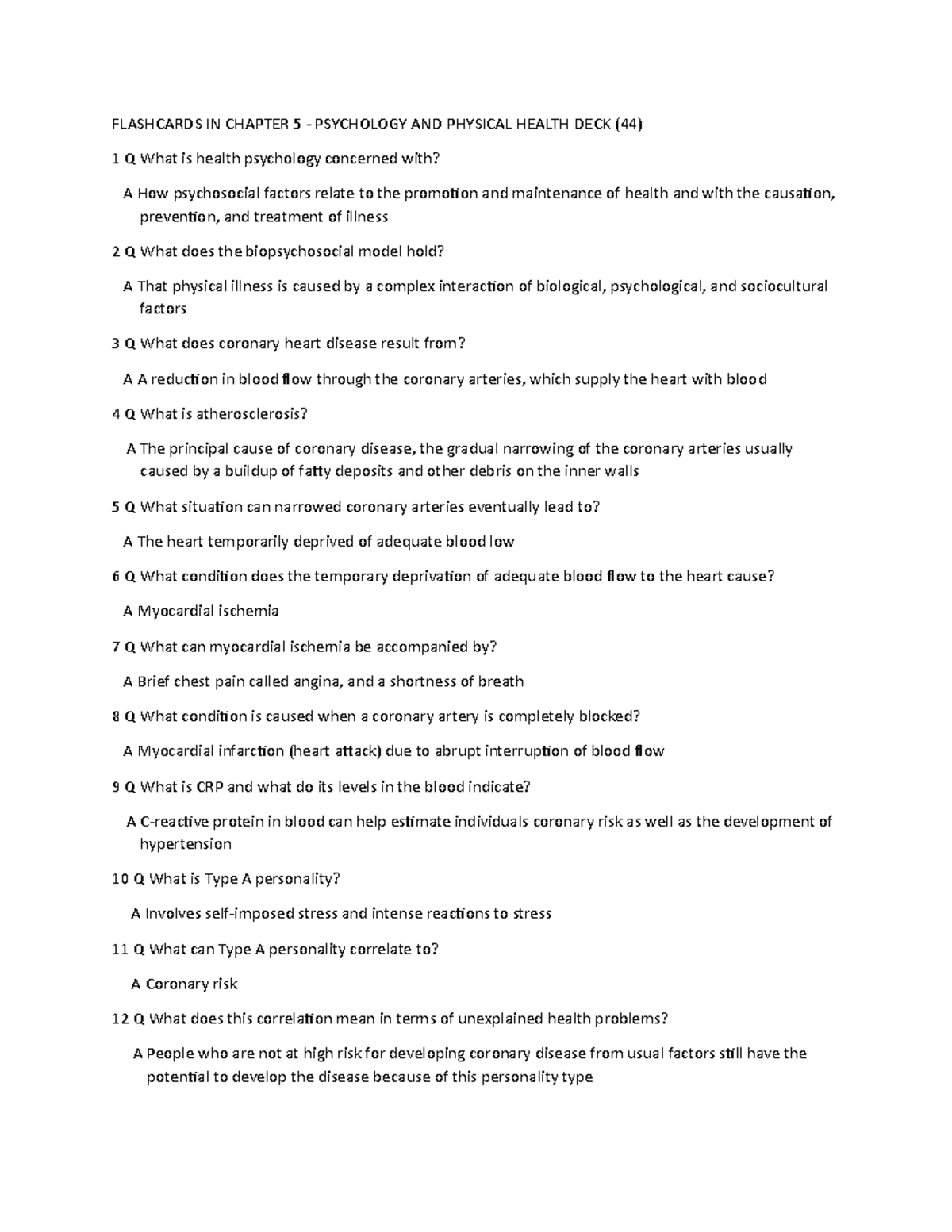 Chp 5 review Flashcards IN - FLASHCARDS IN CHAPTER 5 - PSYCHOLOGY AND ...