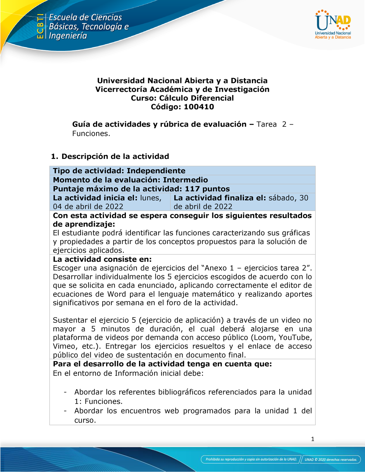 Guía De Actividades Y Rúbrica De Evaluación Unidad 1 Tarea 2 Funciones30 Abril 0499