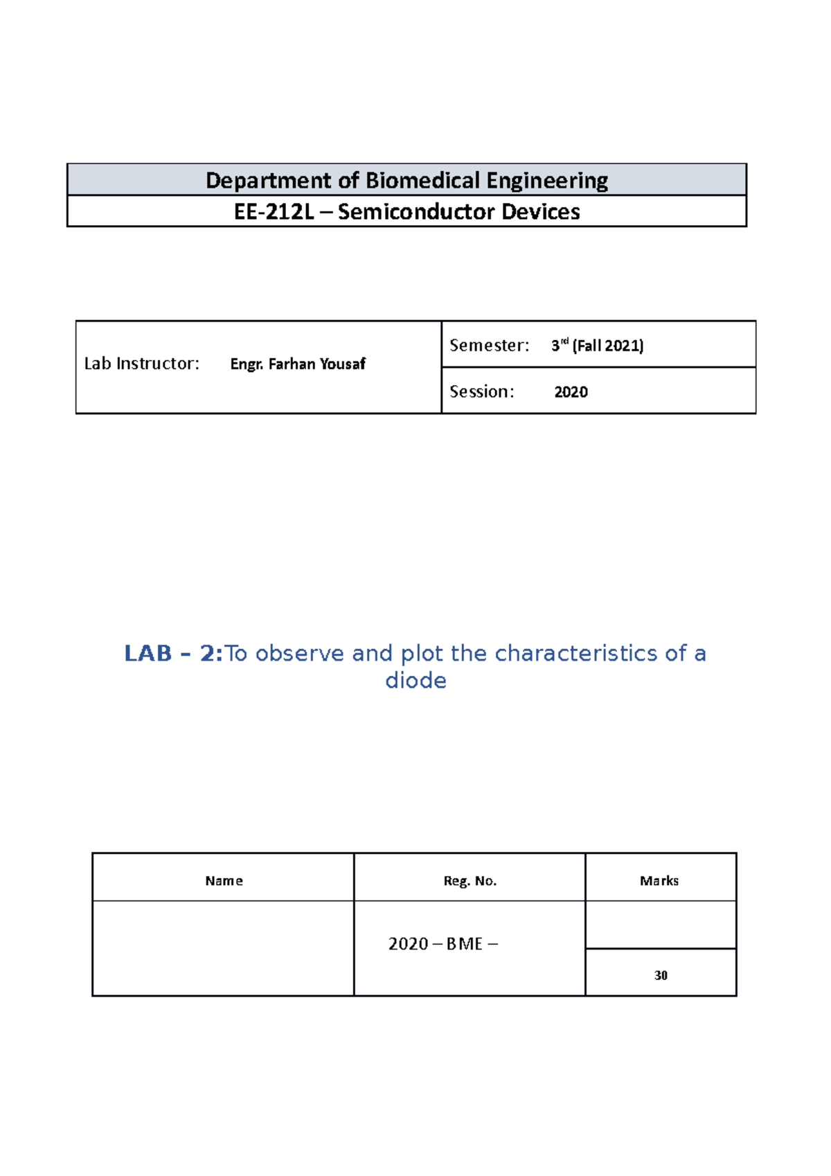 Lab Manual 2 - You can get free documents from me. - Department of ...