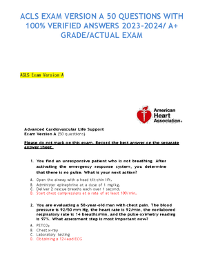 HESI A2 Anatomy And Physiology - Hesi A2 - Chamberlain University - Studocu