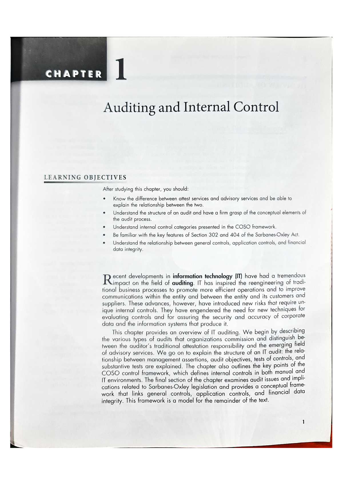 Ch01 - Auditing And Internal Control - Information System Audit - Studocu