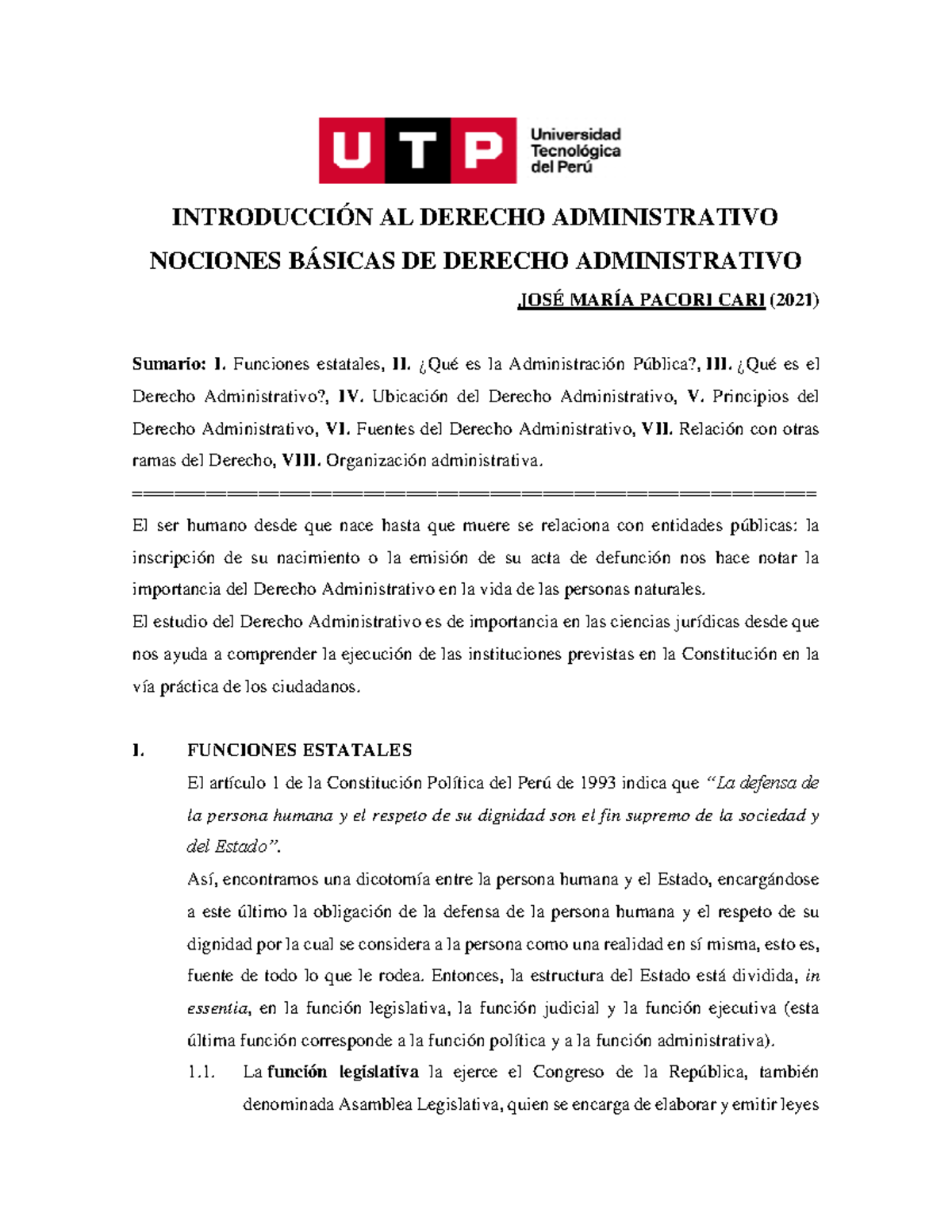 Introducción Al Derecho Administrativo IntroducciÓn Al Derecho Administrativo Nociones BÁsicas 2873