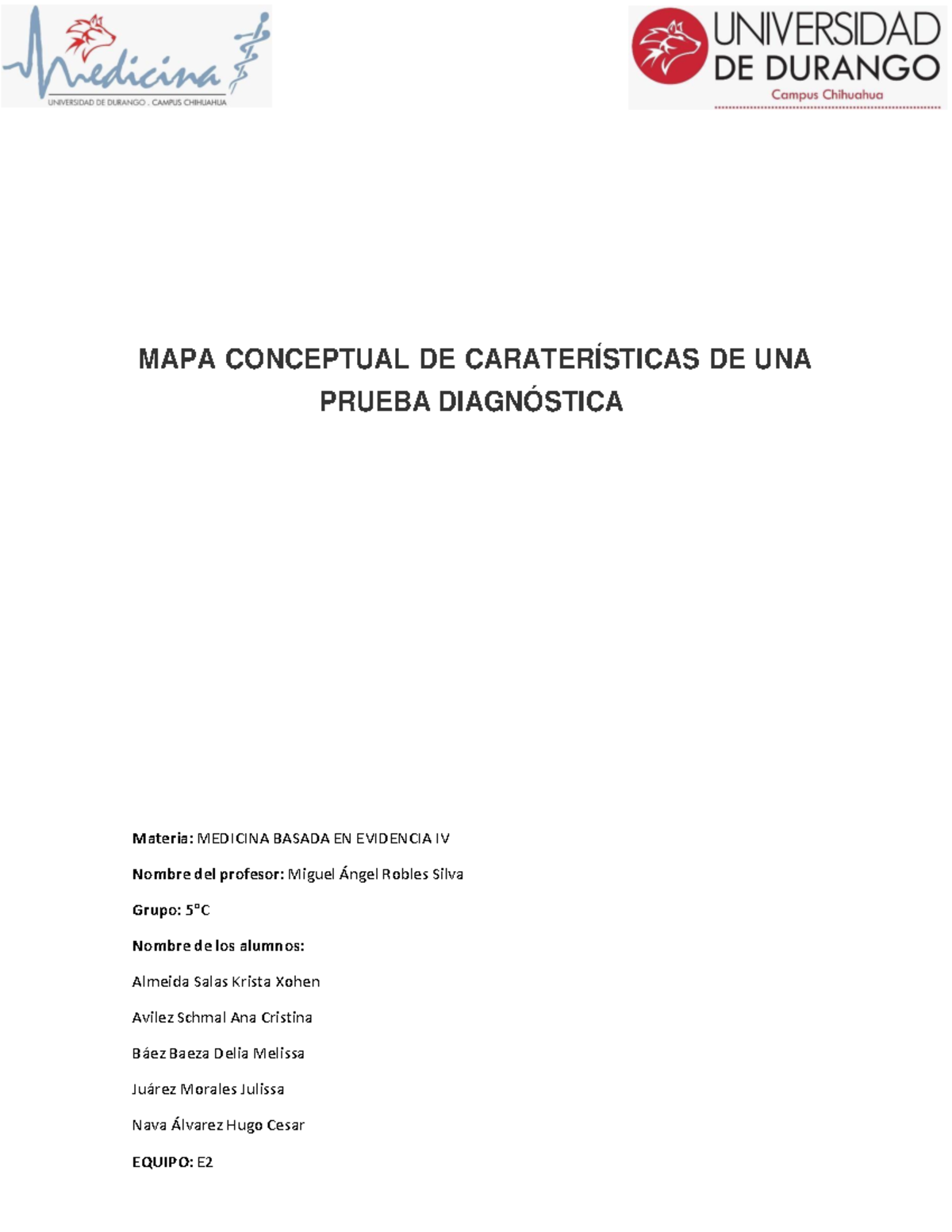 E2 - Tarea MBE - Medicina basada en evidencia - MAPA CONCEPTUAL DE ...