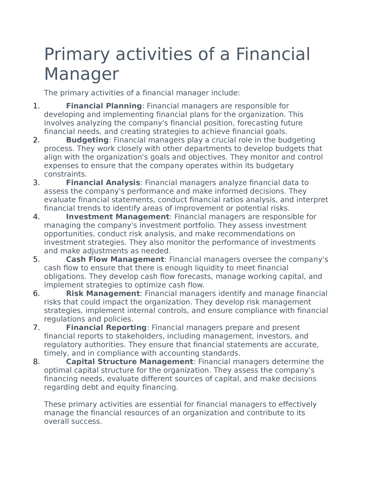 primary-activities-of-a-financial-managerrr-primary-activities-of-a