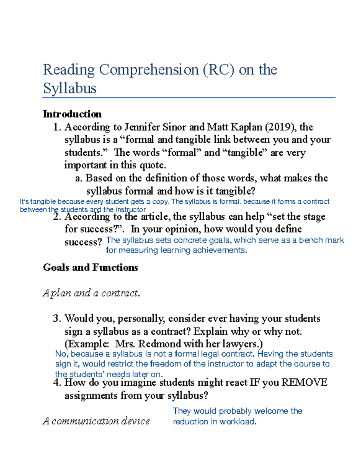 Multidisciplinary Discourse - Reading Comprehension (RC) on the ...