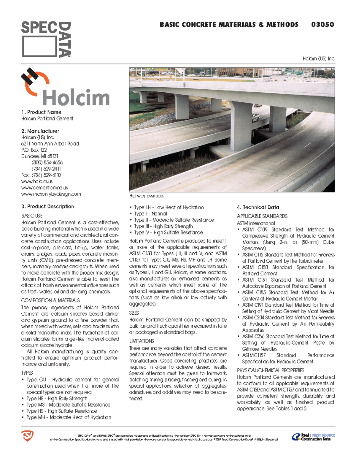 Holcim Portland Cement - Product Name Holcim Portland Cement ...