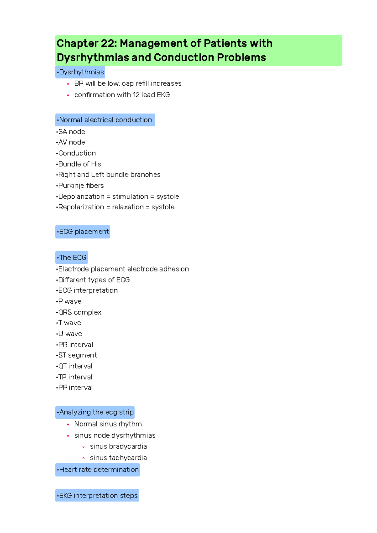 Chapter 22 Management of Patients with Dysrhythmias and Conduction ...