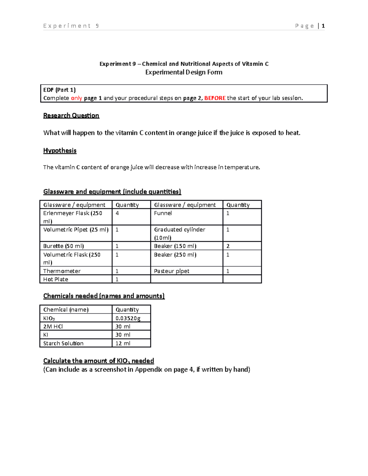 chem 123 experiment 12 edf