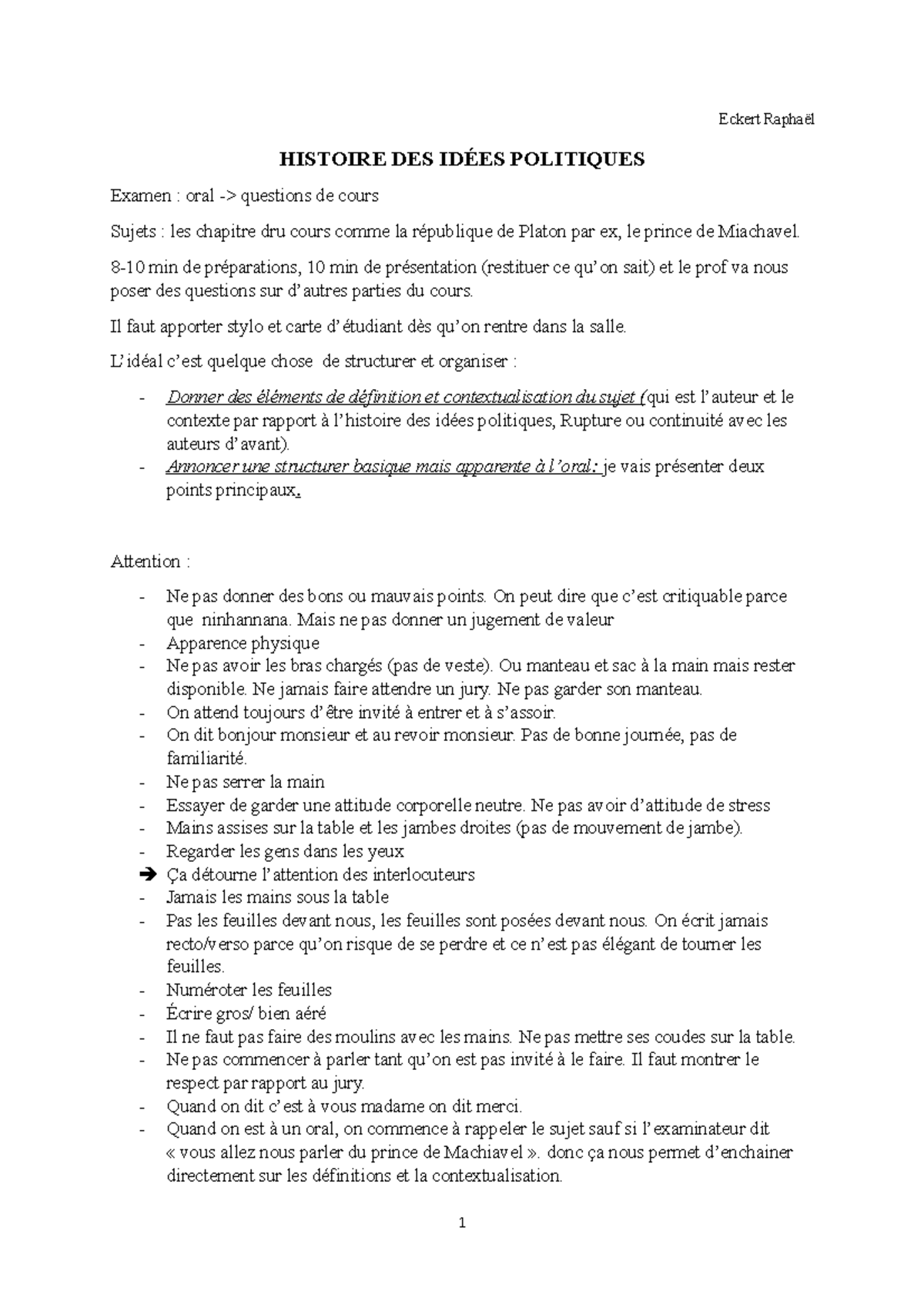 Histoire DES Idees Politiques - Histoire des idées politiques - Unistra ...