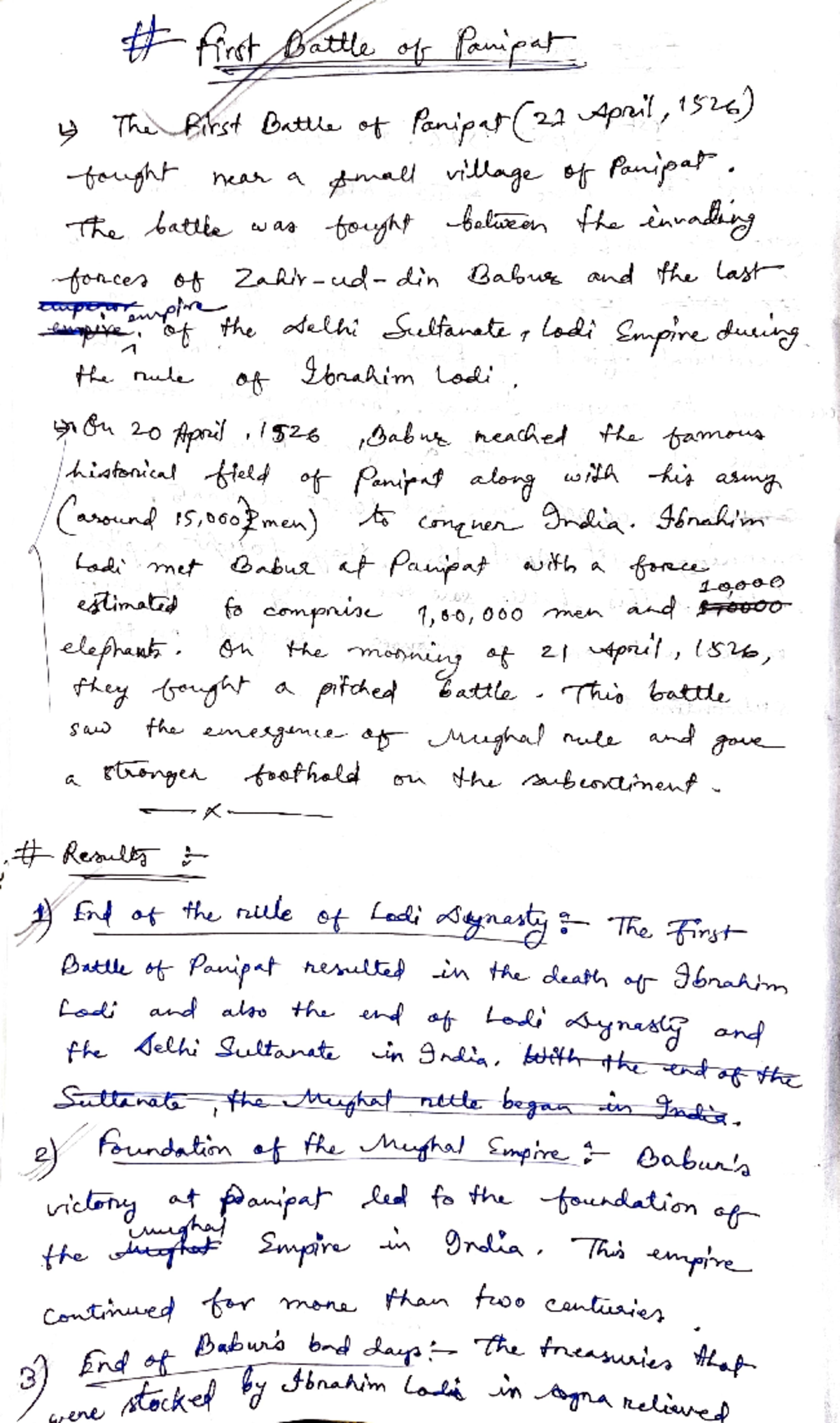 First battle of panipat(1526) ThThPrst Batt ot aniprt(21 pnil, 1S2