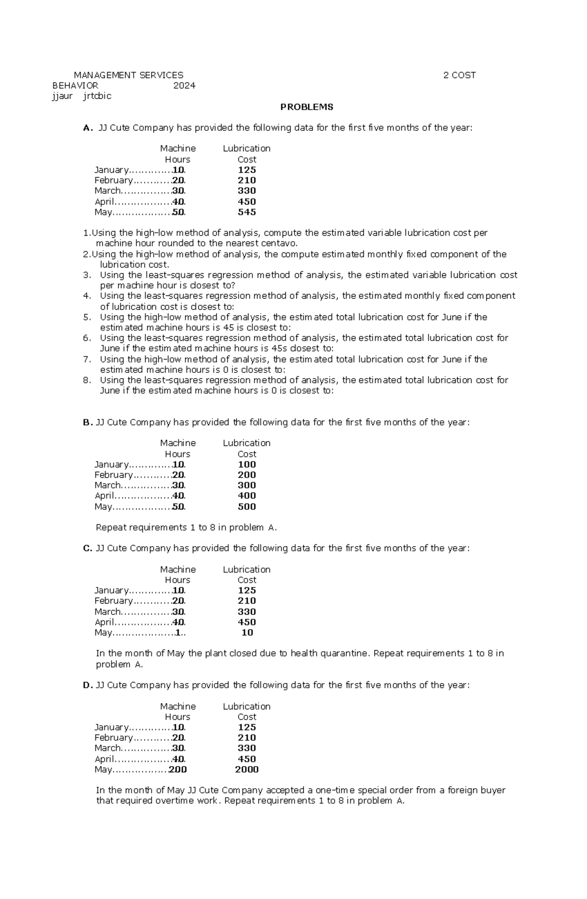 2 MS COST Behavior 2024 - asdfsafda - MANAGEMENT SERVICES 2 COST ...