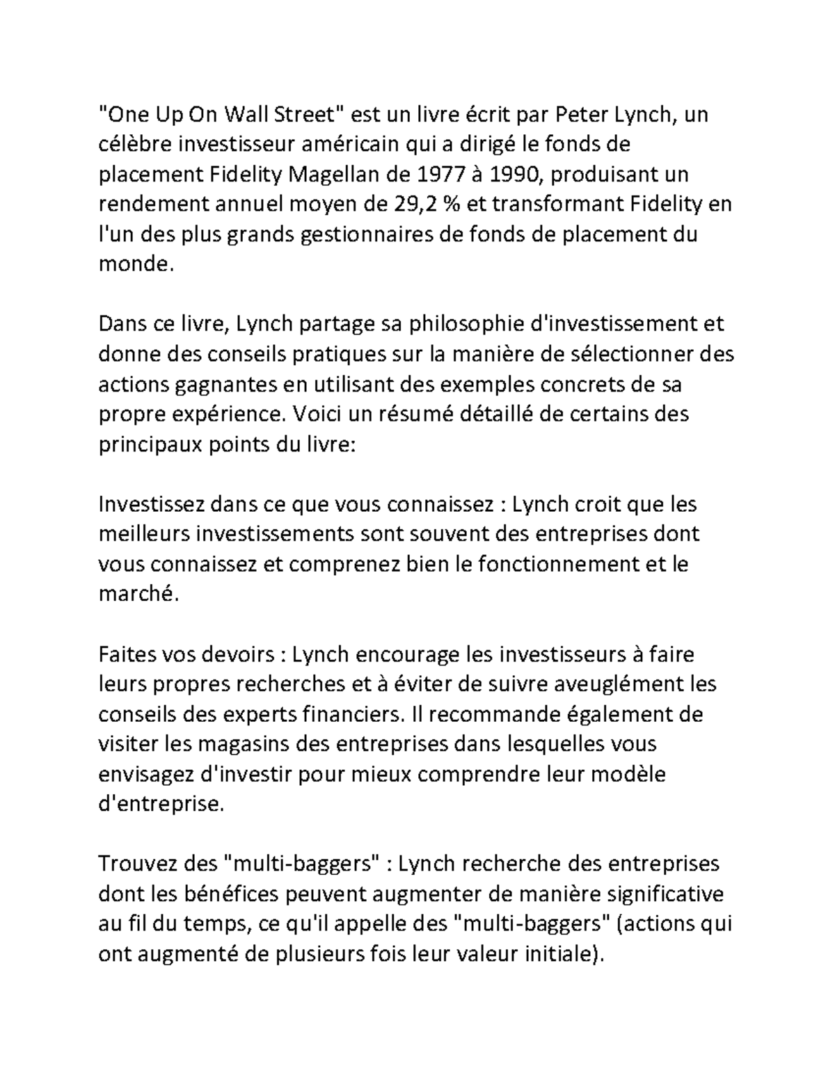 One Up On Wall Street RESUME - Thumb 1200 1553 