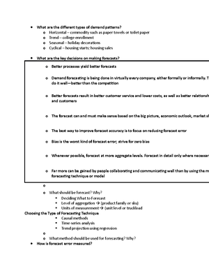 MGSC 395 Study Guide: Constraints Bottlenecks And Lean Systems - Studocu