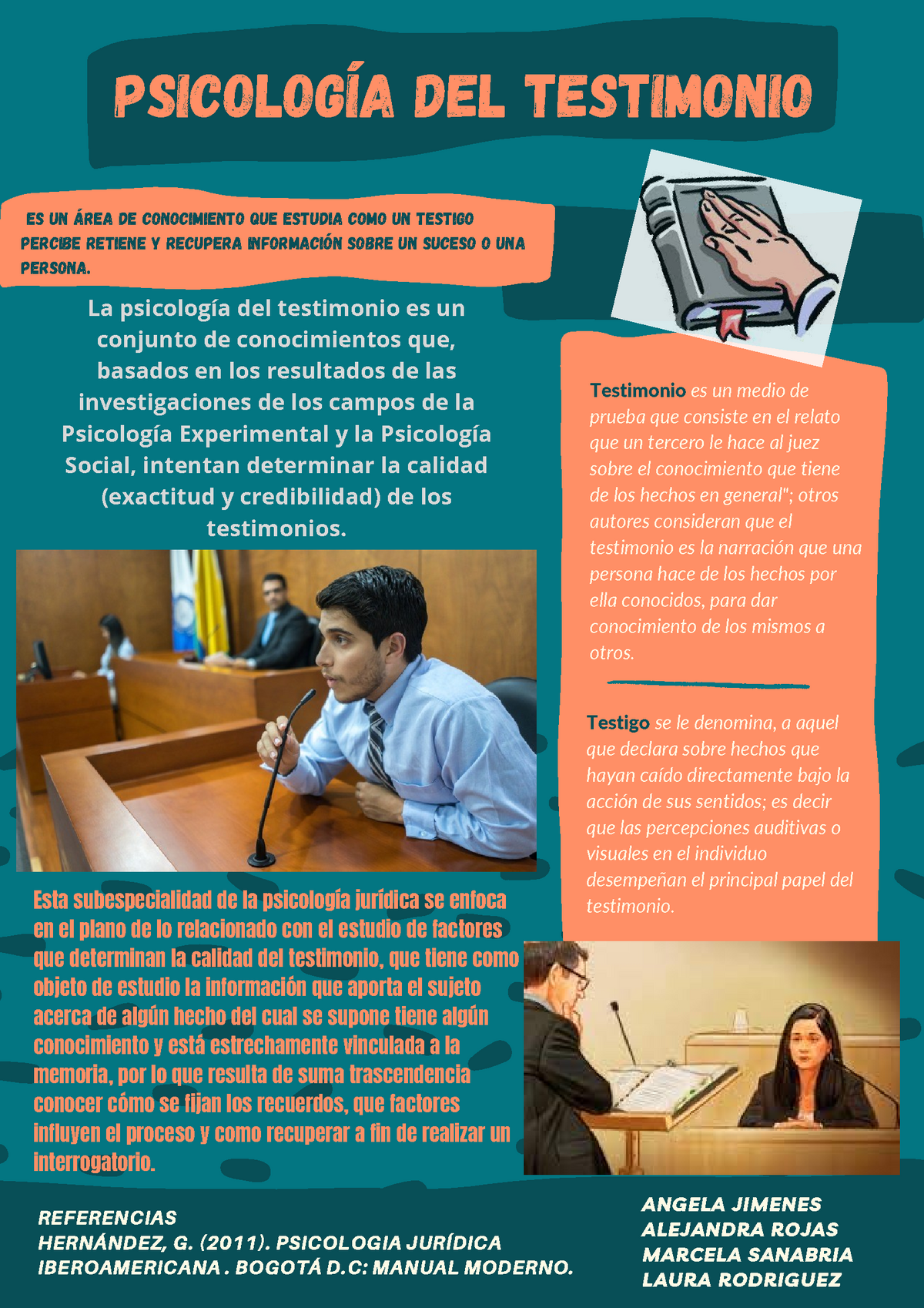 Poster Psicología DEL Testimonio - PSICOLOGÍA DEL TESTIMONIO Es Un área ...