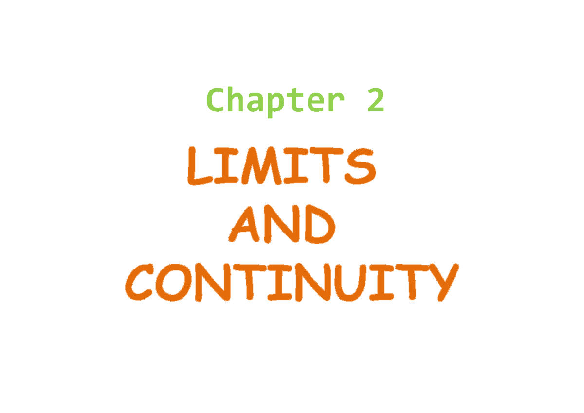 Chapter 2 Calculus 1 HCMUTE Đào tạo quốc tế - Chapter a/ Intuitive ...